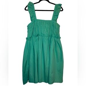 NWT moodie Green Ruffle Swing Dress- Size Medium